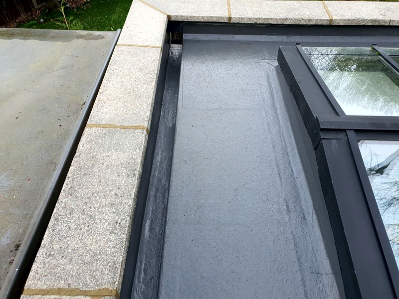 Flat Roof Skylight roofing project