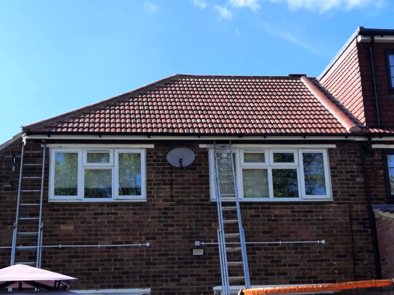 Apex Red Tile Roof Installation, London